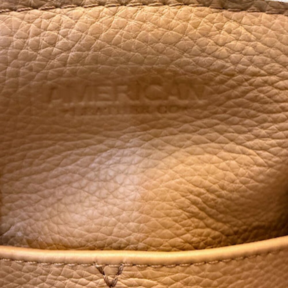 American Leather Co.  Pebble Leather Crossbody Carrie - Tan - Picture 12 of 16